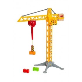 Brio World - 33835 - Grande Grue Lumineuse - Accessoire pour circuit de train en bois - Piles incluses - Jouet pour garçons e