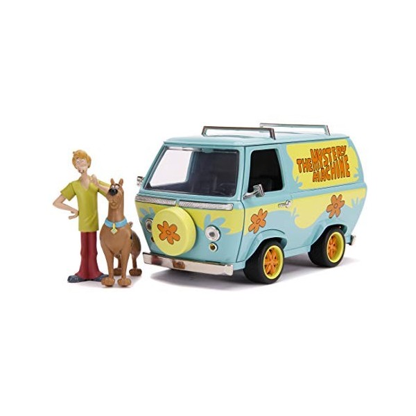 Jada 253255024 Camionnette 1:24 avec Figurines : Scooby Doo et Shaggy Mistery Machine