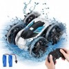 Voiture Télécommandée Étanche pour Enfants, 2.4Ghz Voiture Cascade Eau Amphibie 4WD Rotative à 360° 180° Flip Tout Terrain Jo