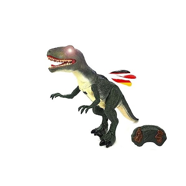 HSP Himoto XXL RC Dinosaurier télécommandé T-Rex, env. 50 cm de Large, Fonction Marche, Effets sonores et Lumineux avec téléc