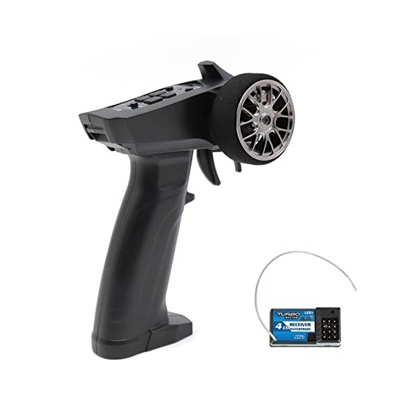 Risegun Turbo Racing 2.4GHZ 3 Canaux Radio Télécommande Émetteur avec Récepteur et Affichage Numérique pour RC Voiture Bateau