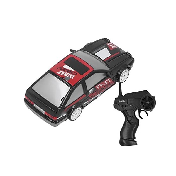 Keenso 1:24 RC Car Toy, Rechargeable Puissant 2.4G Télécommande 4WD Véhicule Jouet RC Drift Car Accessoire