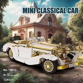 SDXFUWA 10003 Voitures Classiques, Voiture de Sport Rétro APP/RC avec Moteur de Blocs de Construction 868 pièces 