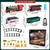 FORMIZON Train Jouet pour Enfants, Jouet de Train à Vapeur, Train De Noël avec Fumé, Sons, Lumières, Locomotive à Vapeur, Rai