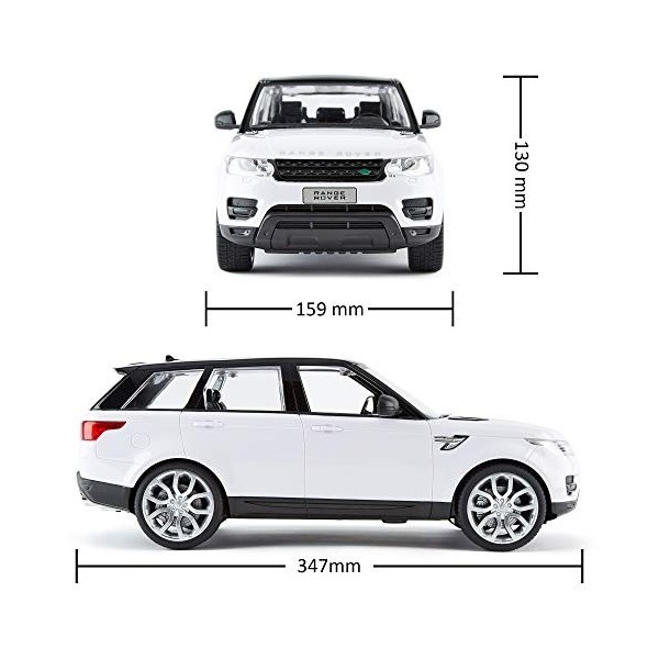 CMJ RC Cars Voiture télécommandée Range Rover Sport sous Licence Officielle en Lampe de Travail à léchelle 1: 14 2,4 GHz, Bl