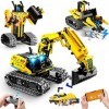 HOGOKIDS Technic Jouets de Construction télécommandés pour Enfants - 430 pièces 3 en 1 RC Pelleteuse Robot Chantier Voiture T