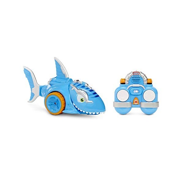 Little Tikes Shark Strike Voiture Requin Télécommandée-Interactive, pour Les Enfants de 4 Ans et Plus, 653933E4C, Coloré