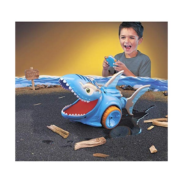 Little Tikes Shark Strike Voiture Requin Télécommandée-Interactive, pour Les Enfants de 4 Ans et Plus, 653933E4C, Coloré