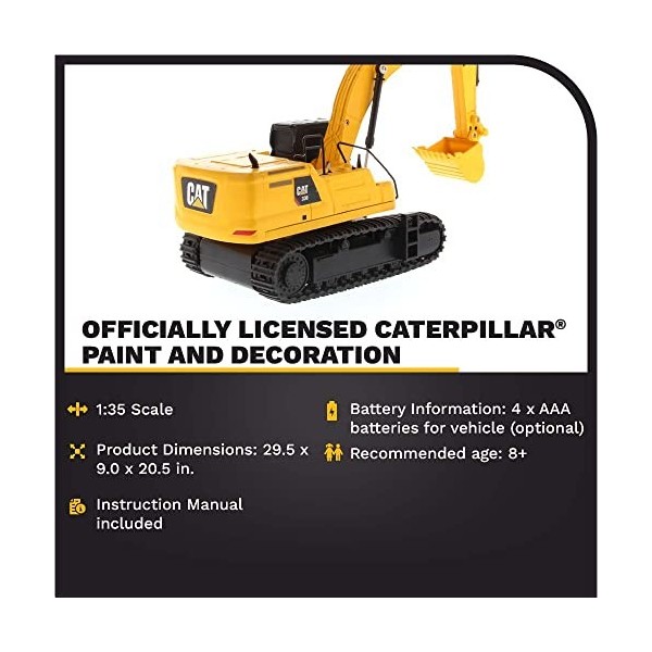 1:35 RC Cat 336 Excavateur B/O -functionne à Piles 37023001 