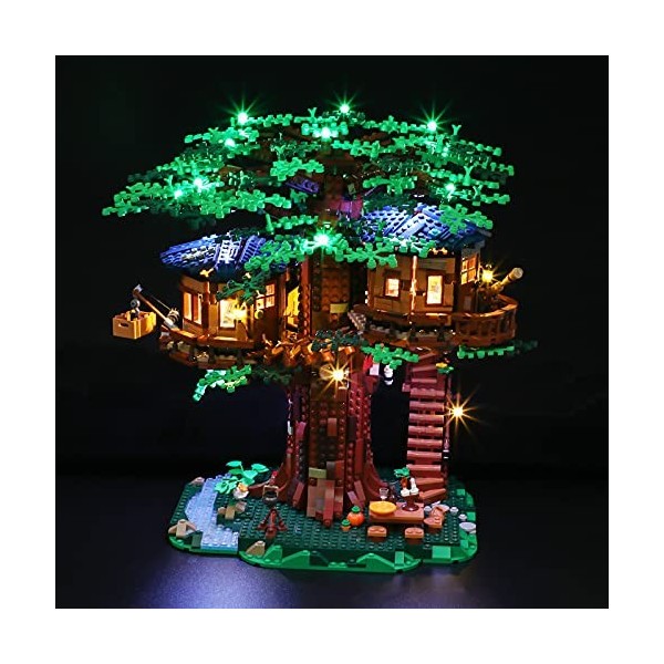 YEABRICKS LED Lumière pour Lego-21318 Ideas Tree House Modèle de Blocs de Construction: Version Télécommande Ensemble Lego N