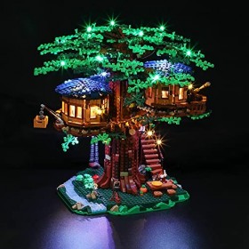 YEABRICKS LED Lumière pour Lego-21318 Ideas Tree House Modèle de Blocs de Construction: Version Télécommande Ensemble Lego N