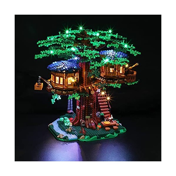 YEABRICKS LED Lumière pour Lego-21318 Ideas Tree House Modèle de Blocs de Construction: Version Télécommande Ensemble Lego N