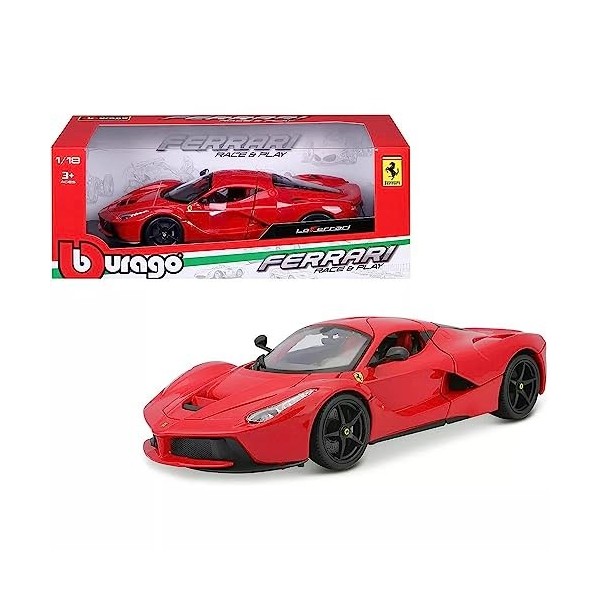 Bburago Maisto France - 16001 - Ferrari LaFerrari - Véhicule Miniature - Échelle 1/18 - Couleur rouge