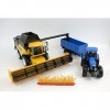 New Ray - 05763 - Véhicule Miniature - Coffret New Holland Moissonneuse-Batteuse + Tracteur et sa Remorque