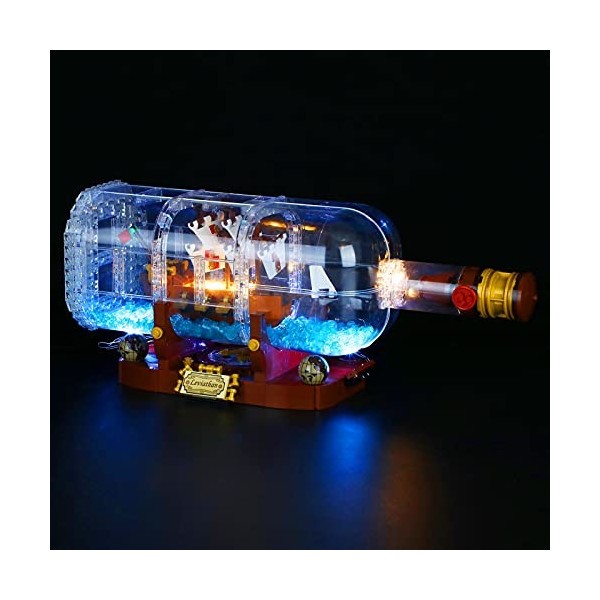 LIGHTAILING Jeu De Lumières Compatible avec Lego 21313 Bateau dans Une Bouteille Modèle en Blocs De Construction：Version Télé