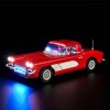 cooldac Kit déclairage LED pour Lego 10321 Icônes Chevrolet Corvette, télécommande créative Kit de lumières décoratives comp