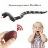 Pilipane Télécommande Serpent Haute Simulation Serpent Enfants télécommande Serpent Jouet Mobile balançoire Queue Rechargeabl