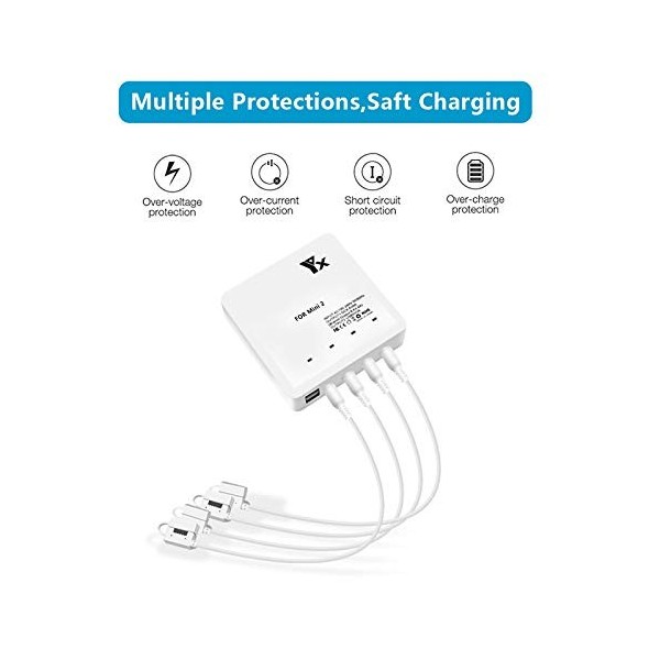 Chargeur multiple pour DJI Mini 2 et Mini SE - recharge 4