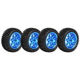 Dilwe Pneu de Voiture 1/8 RC, Pneus avec Jantes pour WL 1/18 A959 A979 A969 Modèle de Voiture RC