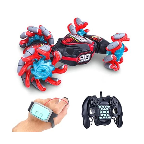 RC Stunt Car 2,4GHz Rotation à 360° Sens du Geste 4WD Conduite à Double Sens Roue Explosive Voiture de Cascade Télécommandée 