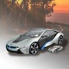 HSP Himoto BMW i8 Vision - RC ferngesteuertes Modellauto Maßstab 1:14 mit Blaue LED Beleuchtung+Fernsteuerung