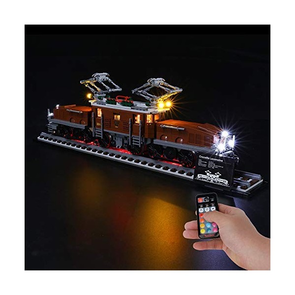 BRIKSMAX Kit de LED pour Crocodile Locomotive,Compatible avec la Maquette Lego 10277, La Maquette de Construction nest Pas I