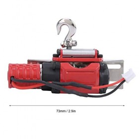 Dilwe RC Treuil avec Contrôleur de treuil, pièce de Mise à Niveau Compatible avec la Voiture SCX10 TRX4 1/10 RC