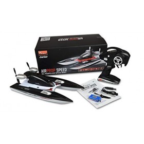 Amewi- Hélice RC Speed Catamaran Boat, radiocommandé, RTR, 2,4 GHz, Environ 20 km/h, à partir de 8 Ans, 26094, Noir et Blanc