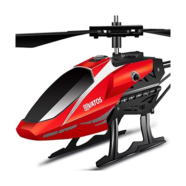 VATOS Hélicoptère télécommandé RC Enfants: Altitude Hold Hobby Avion Gyro & LED Light 3.5 Channel Micro Jouet dintérieur pou