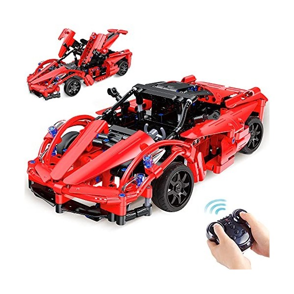 VATOS Voiture Télécommandée de Construction Jouets 6 7 8 9 10 11 12 Ans Garçons Filles 380 PCS STEM Jouets 2.4GHz RC Voiture 