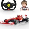 JAMARA 46884 Ferrari F1 1:12 Voiture de course RC Voiture télécommandée 2,4 GHz Modèle officiel sous licence détaillée Ferra