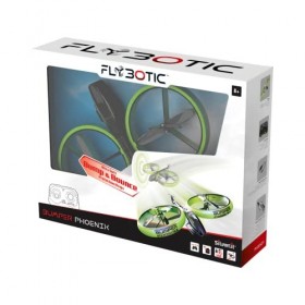 FLYBOTIC Hélicoptère Antichoc Bumper Phoenix -34 cm - Hélicoptère Rebondissant, Décollage et Atterrissage Automatique, Vol St