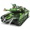 PTTYDDY Réservoir Télécommandé Qui Tire Airsoft War Fighting Battle Tank Toy Avec LED Indicateurs De Vie Sons Réalistes Cool 
