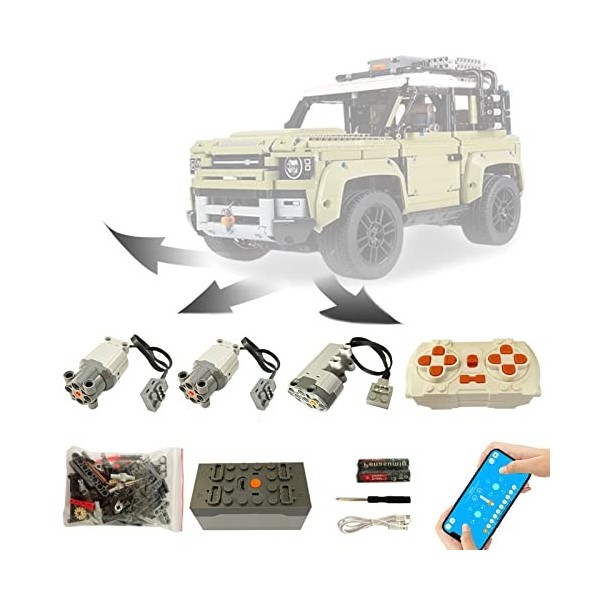 De 3e Génération du Moteur Et De La Télécommande Kit Convient à Lego 42110 Technic Land Rover Defender, Compatible avec Lego 