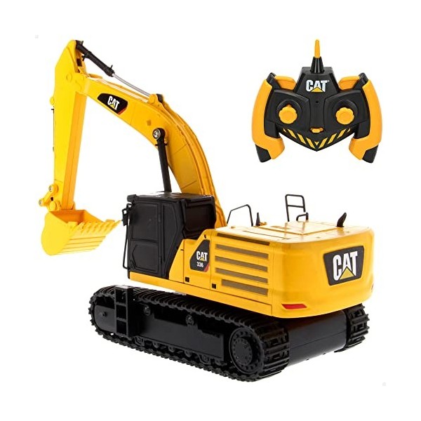 COLORBABY 41860, Excavatrice hydraulique radiocommande, Caterpillar, Pelles Jouets, 74,9x22,8x52 cm, Échelle 1:35, 6 Fonction