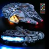 BRIKSMAX Kit de LED Version de Mise à Jour pour Lego Star Wars Faucon Millenium,Compatible avec la Maquette Lego 75257, La Ma