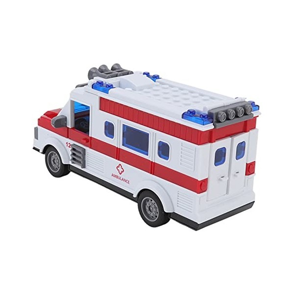 Jouet Dambulance RC pour Enfants, Ambulance Télécommandée à Quatre Voies avec Cadeau de Voiture Dambulance de Simulation de