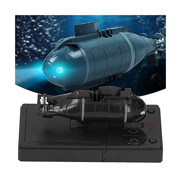 Dilwe Jouet sous-Marin RC, 6 Canaux 2.4G Mini Simulation sous-Marine Télécommande Jouet Rechargeable Jouet sous-Marin électri