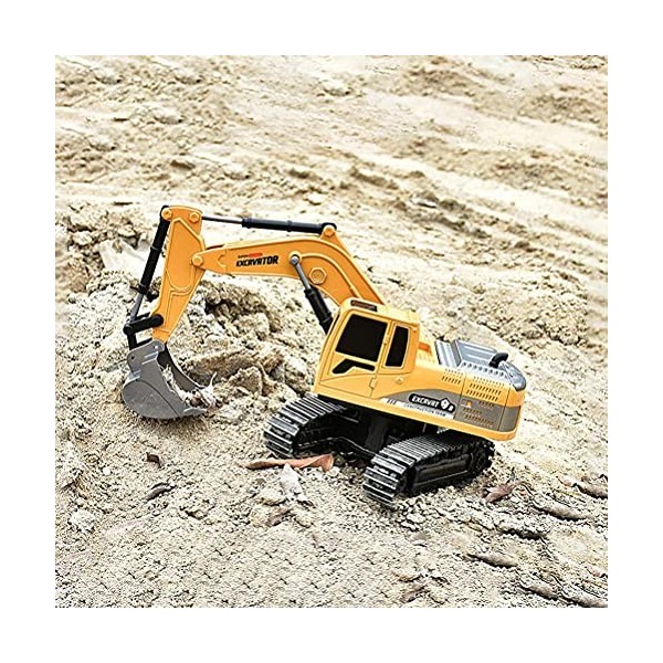 Eeneme Excavateur de contrôle à distance Toy RC 1:24 Digger Chain Construction Vehicles RC Trucks Toys Gift for Boys Girls Ki