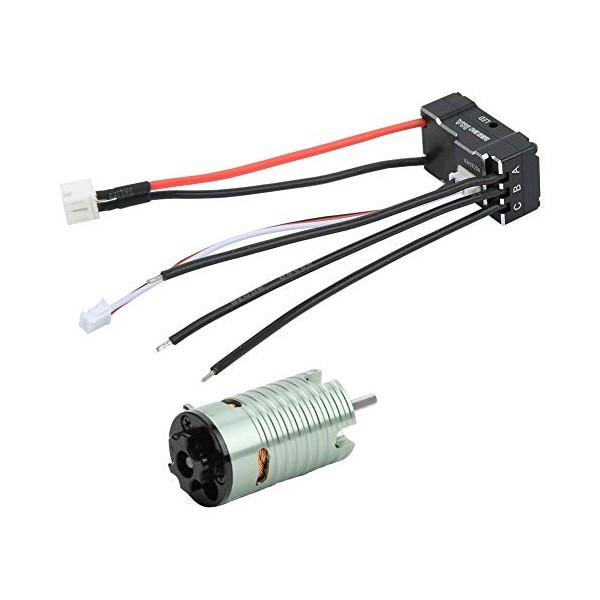 VGEBY Motor ESC Kit, 1410 Moteur de chenille télécommandé sans balais en métal avec 18A ESC RC Pièces de rechange Accessoires