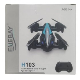 EMEBAY Drone RC/Voiture Radiocommandée Bi-Mode Terre-air 2.4G H103, 2-en-1 Quadricoptères UAV Hélicoptère RC terrestre et aér