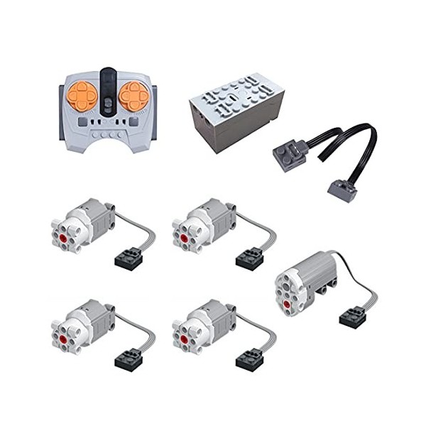 GEST Technic Power Functions Set Moteur avec Télécommande Power Fonctions Motor Set Compatible avec Lego Technic - 7 Pièce