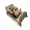 Modèle bulldozer dingénieur à télécommande avant et arrière double tête de levage à distance 1:18 jouet militaire 37 cm gran