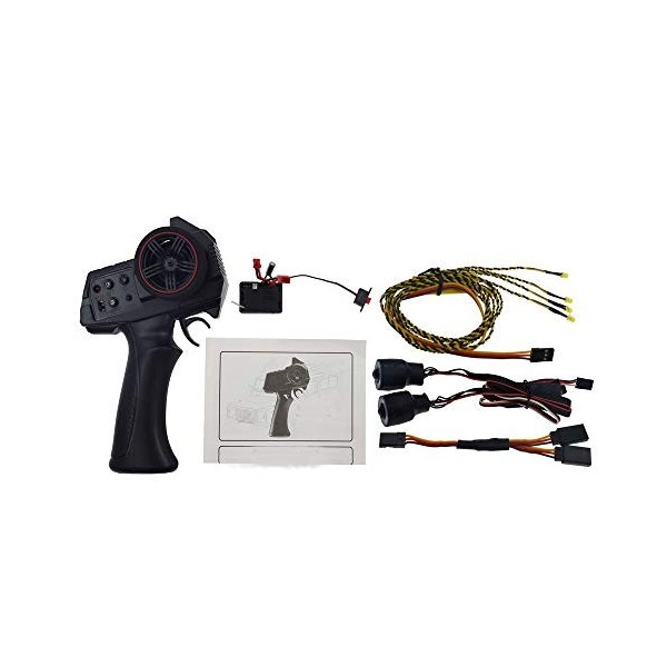 LIZHOUMIL Émetteur RC + clignotant Angel Eye Kit déclairage RC pour WPL D12, accessoires de mise à niveau de voiture télécom