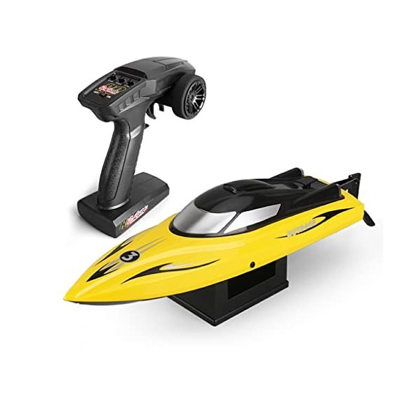 wueiooskj Bateau télécommandé 2.4G Auto Over Durable Ship Anti-Collision Speedboat Watercraft Simulation pour Enfants Adultes