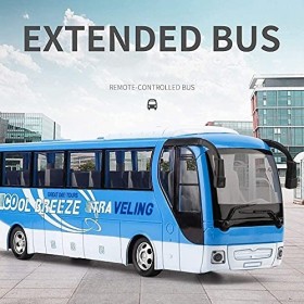 Kikioo Simulation De Voiture Télécommandée 2.4G Bus Télécommandé City RC Car, Modèle De Bus De Ville Avec Télécommande Cligno