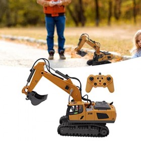 MXGZ Excavatrice télécommandée 11 CH - Bras de funéraire flexible - Pelleteuse RC - Jouet 2,4 G - Échelle 1:20 - Pour 8 garço
