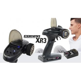 Jamara Télécommande Compa XR3 2,4 GHz - 3 canaux - Dual Rate gaz/Direction , Servorevers, Servo Centre