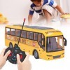 RiToEasysports Bus télécommandé RC, Lumière LED Simulée RC School Bus Véhicule électronique Jouet pour Enfants Enfants