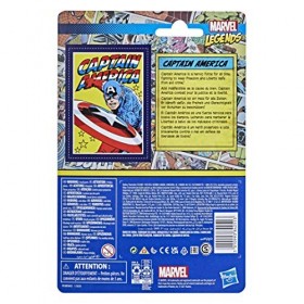 Marvel Hasbro Legends Series, Figurine de Collection Retro Captain America de 9,5 cm